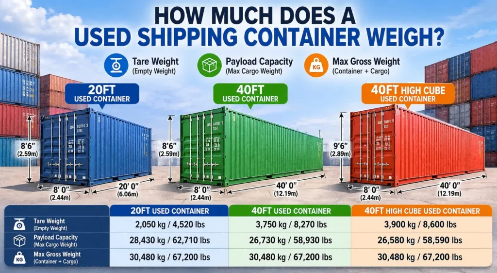 How Much Does a Used Shipping Container Weigh