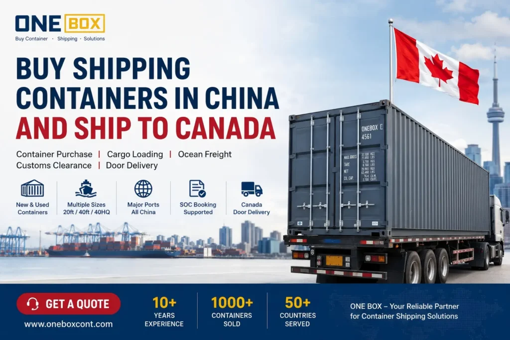 Buy Shipping Containers in China and Ship to Canada
